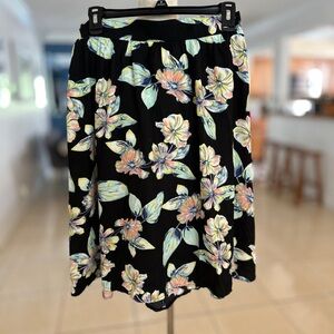 S.O.R.A.D Green and Pink A-Line Knee-Length Skirt